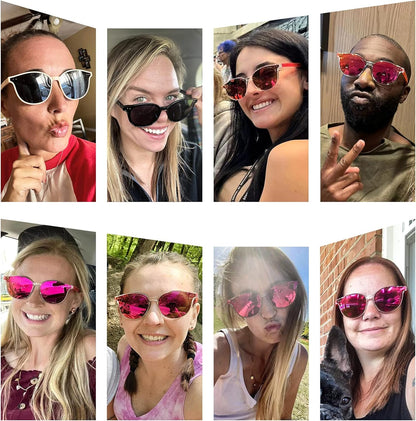 Sunglasses Cat Eye Pink 